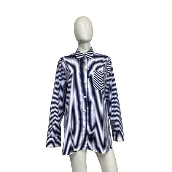 Rag & Bone 'Maxine' Blue Cotton Button Down Shirt Size L - Picture 2 of 4
